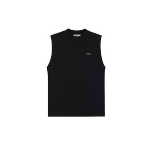 Madhappy mock neck sleeveless black top - small
